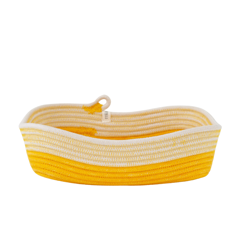 Rectangular Basket (S) - Yellow Fruit Pastilles (BSK124140W-S) Main Image